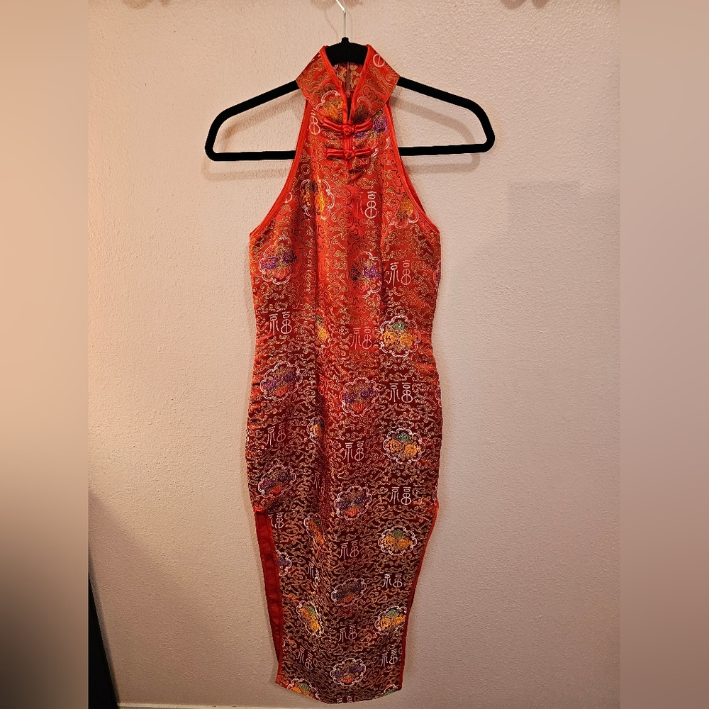 Authentic BEBE TAILOR Ao Dai Cheongasm Dress